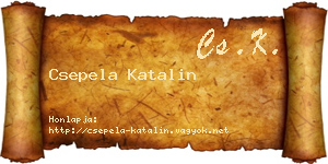 Csepela Katalin névjegykártya